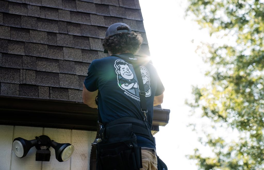 gutter services on a home